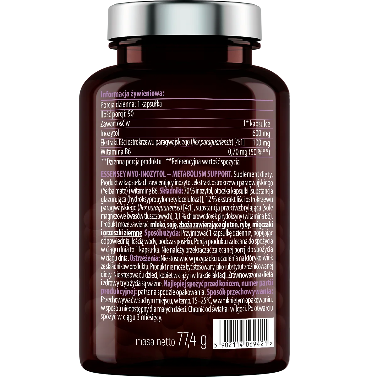 Essensey Myo-Inozytol + Metabolism Support 90 kapsułek