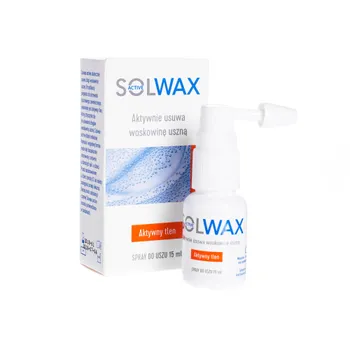 Solwax - spray do uszu aktywnie usuwa woskowinę uszną, 15 ml 
