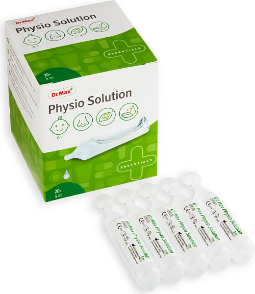 Physio Solution Dr.Max, roztwór soli fizjologicznej, 20 ampułek po 5ml 