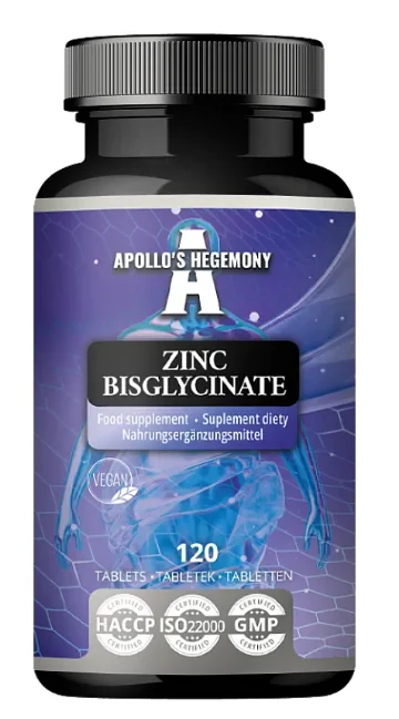 Apollo's Hegemony Zinc Bisglycinate 120 tabletek
