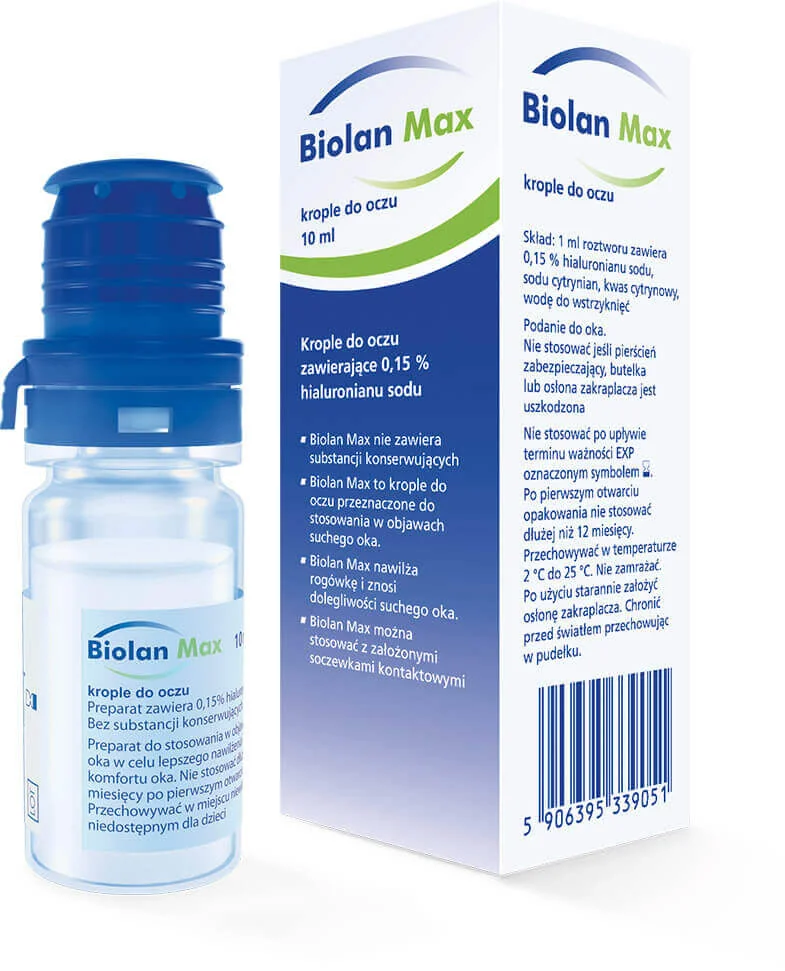 Biolan Max krople do oczu, roztwór, 0,15%