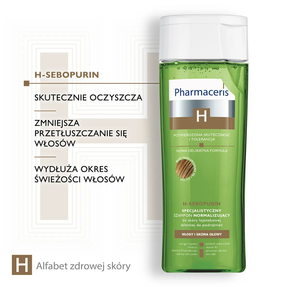 Pharmaceris H-Sebopurin, specjalistyczny szampon do włosów, 250 ml 