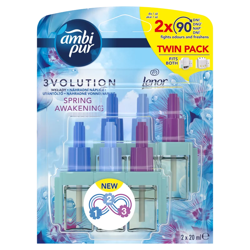 Ambi Pur 3 Volution Cotton Flower wkład do elektrycznego odświeżacza powietrza twin pack,2 x 20 ml