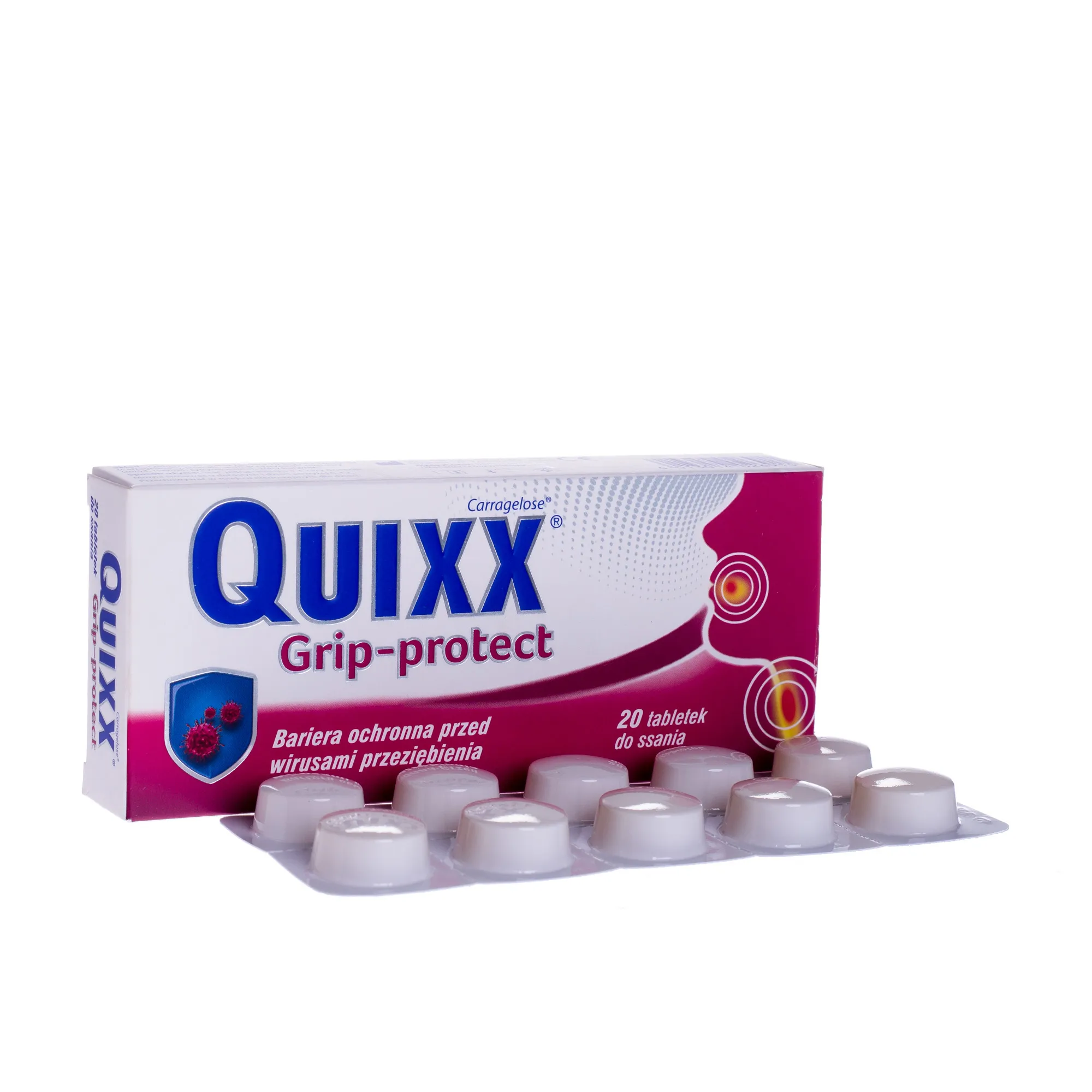 Quixx Grip-protect, 20 tabletek do ssania 