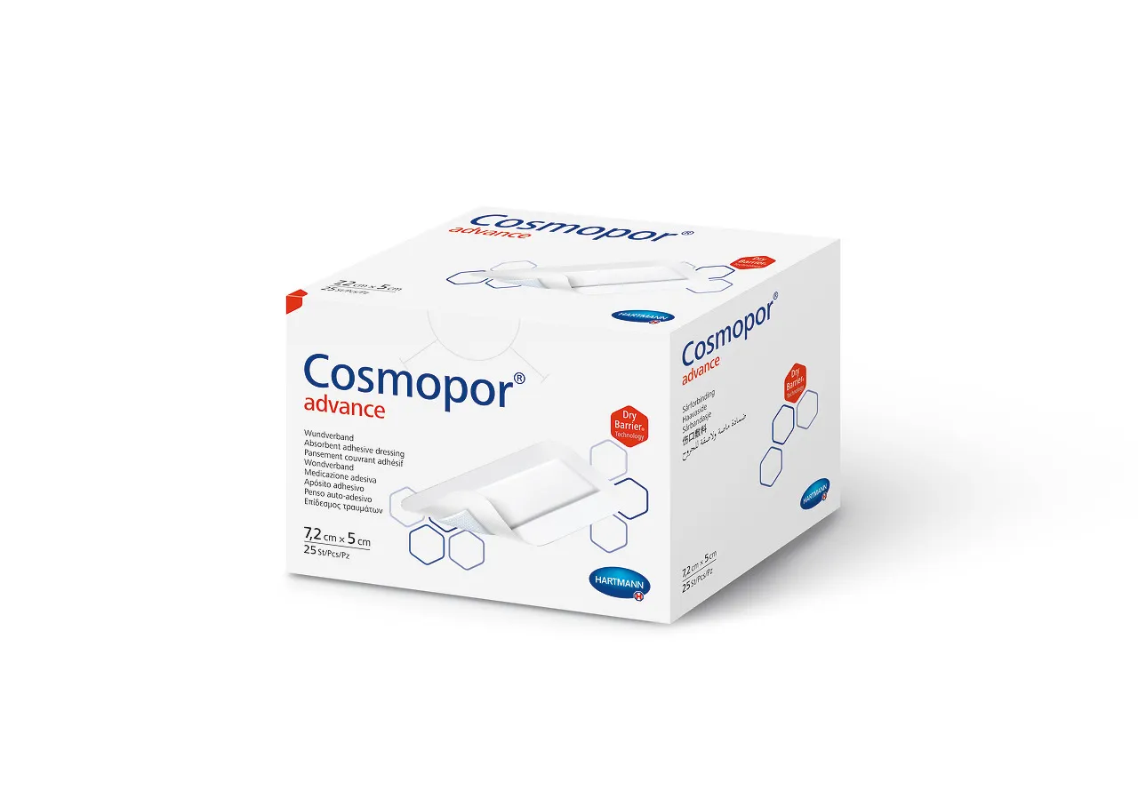Cosmopor Advance, opatrunek jałowy, 7,2cmx5cm, 25 sztuk