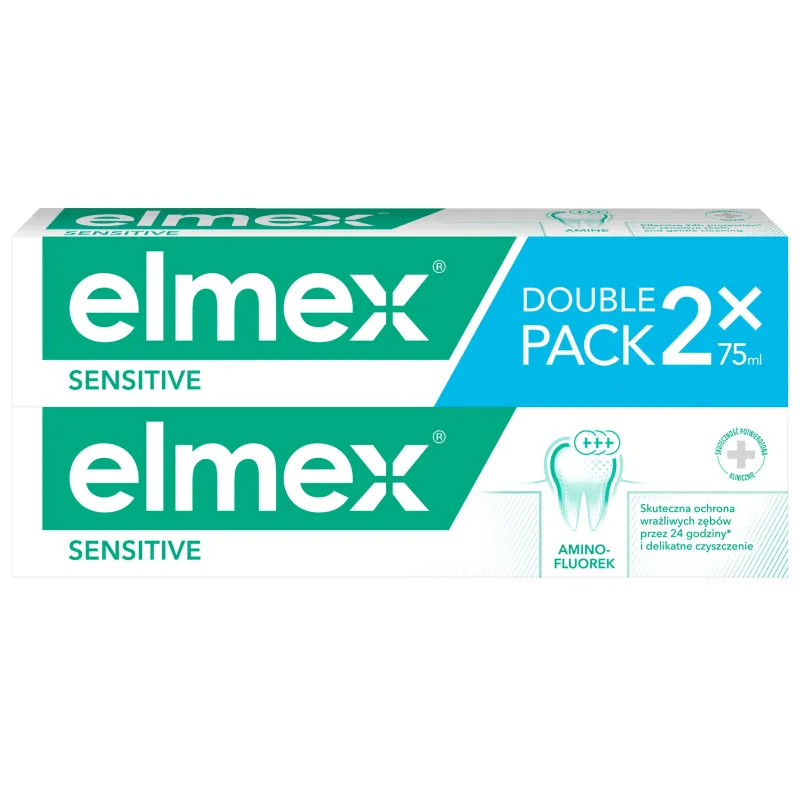elmex Sensitive pasta do zębów wrażliwych, double pack, 2 x 75 ml 