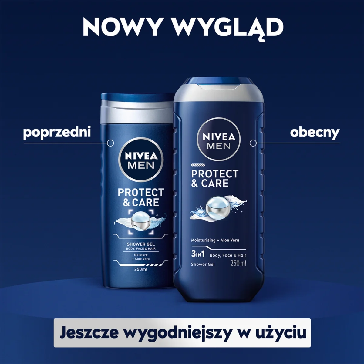 Nivea Protect & Care żel pod prysznic 3w1, 250 ml
