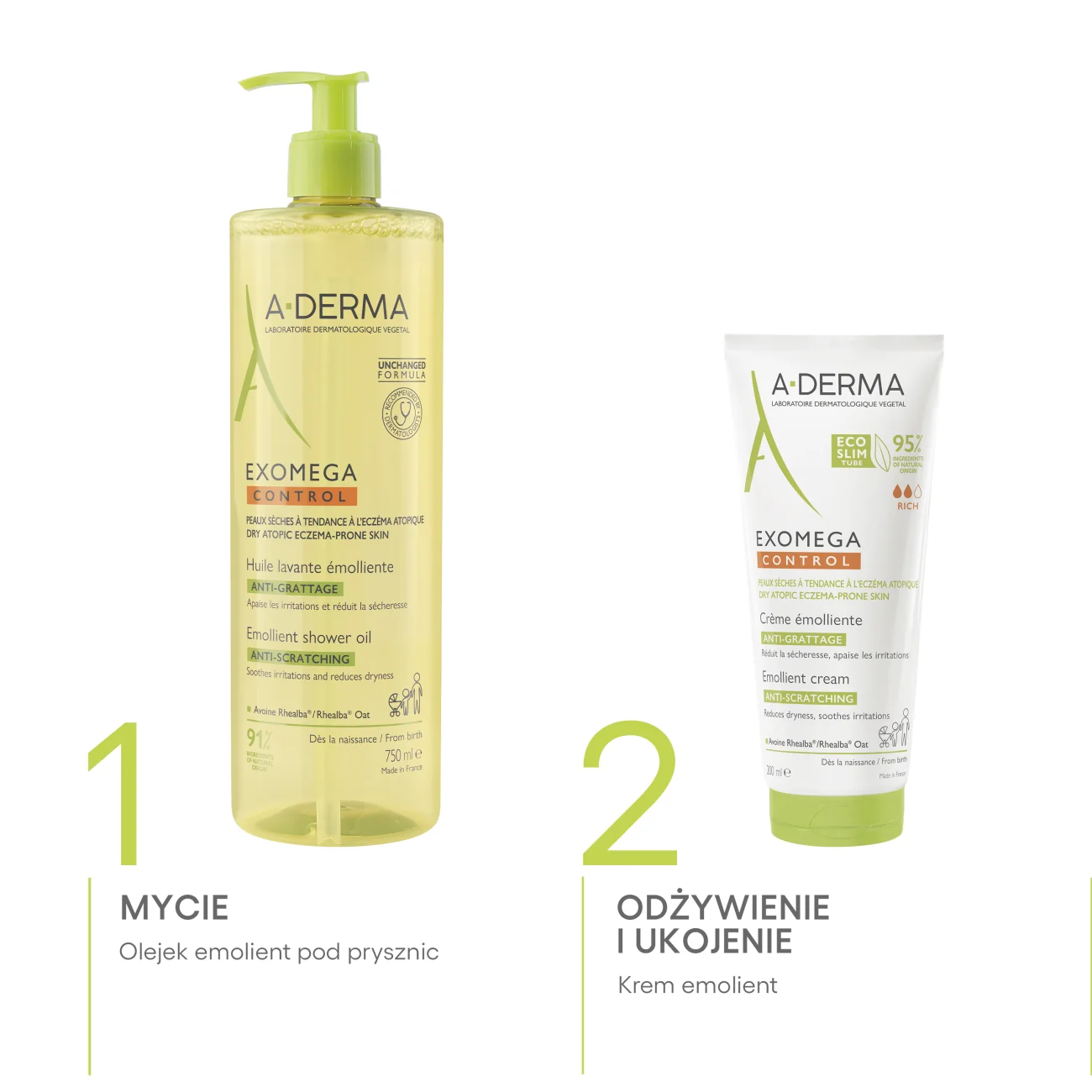 A-Derma Exomega Control olejek emolient pod prysznic, 750 ml