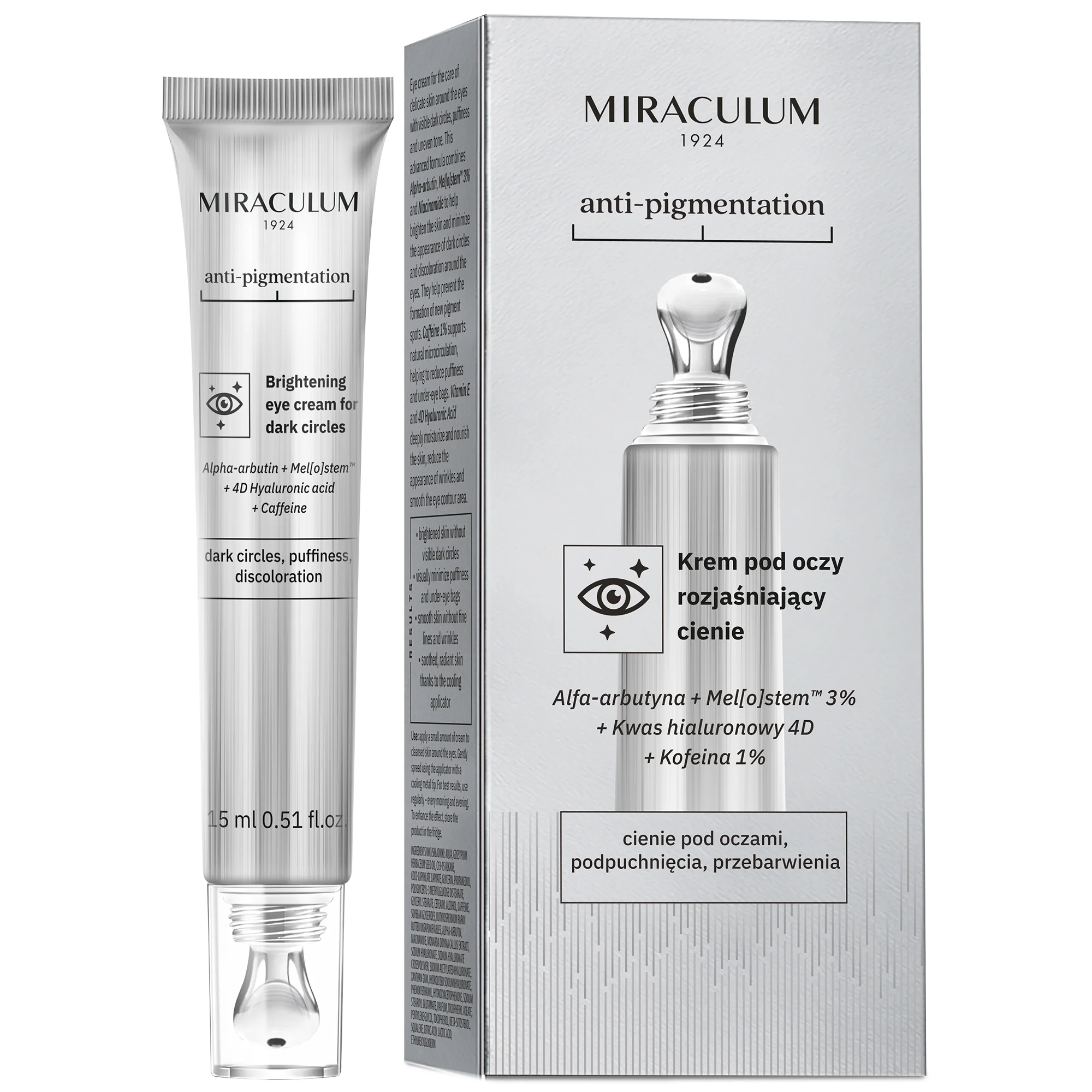 Miraculum Anti-Pigmentation krem pod oczy rozjaśniający cienie, 15 ml