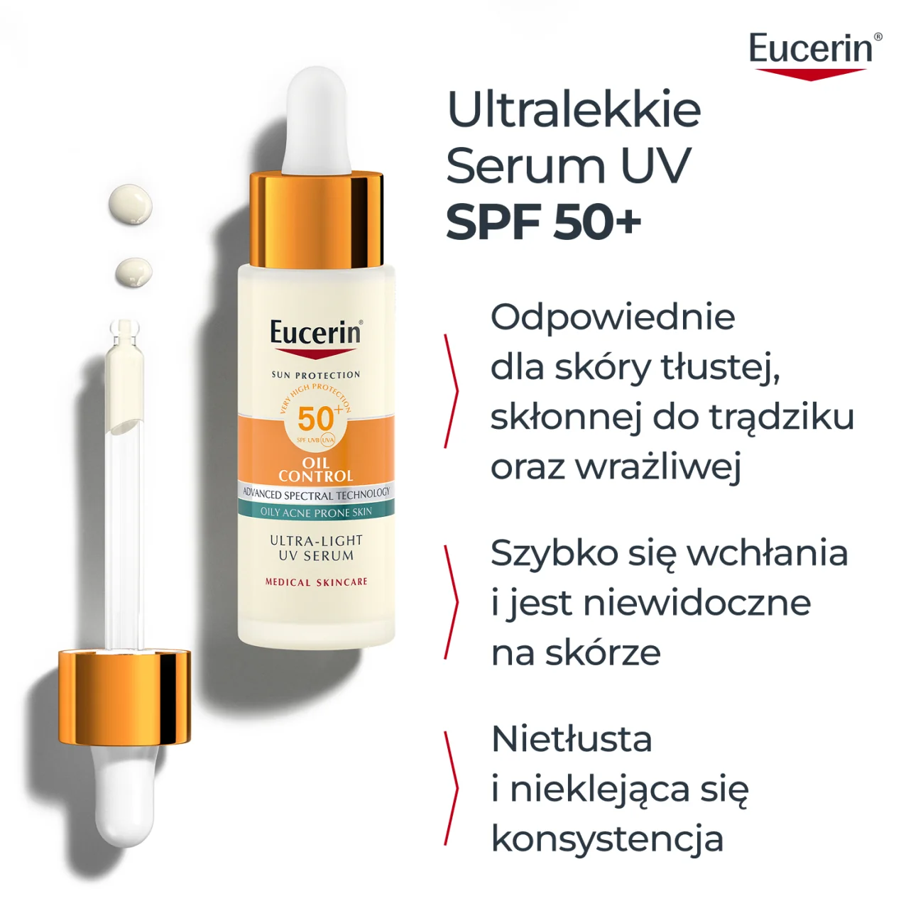 Eucerin Oil Control SPF50+ serum UV 30ml
