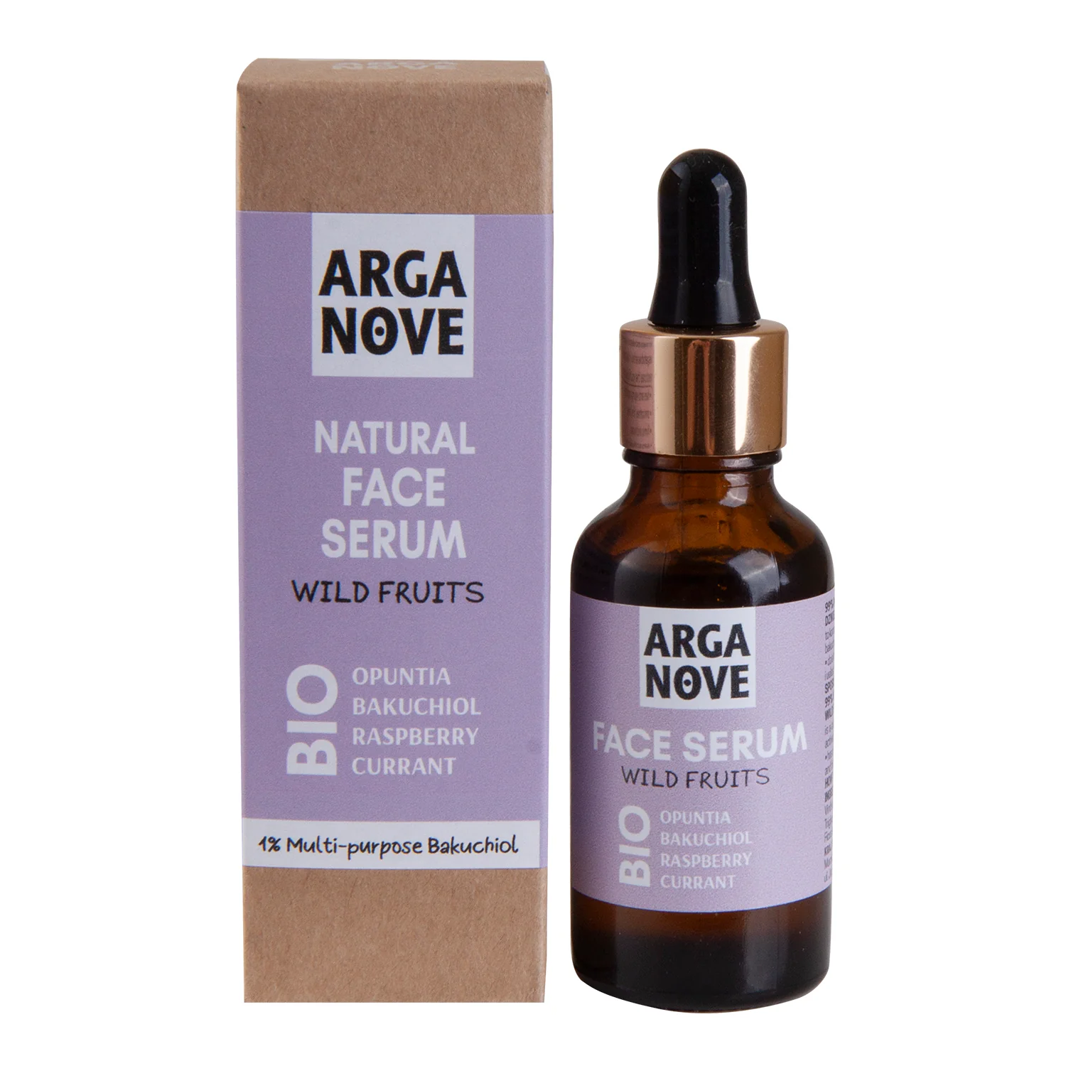Arganove BIO liftingujące serum do twarzy z bakuchiolem i opuncją figową Dzikie Owoce, 30 ml