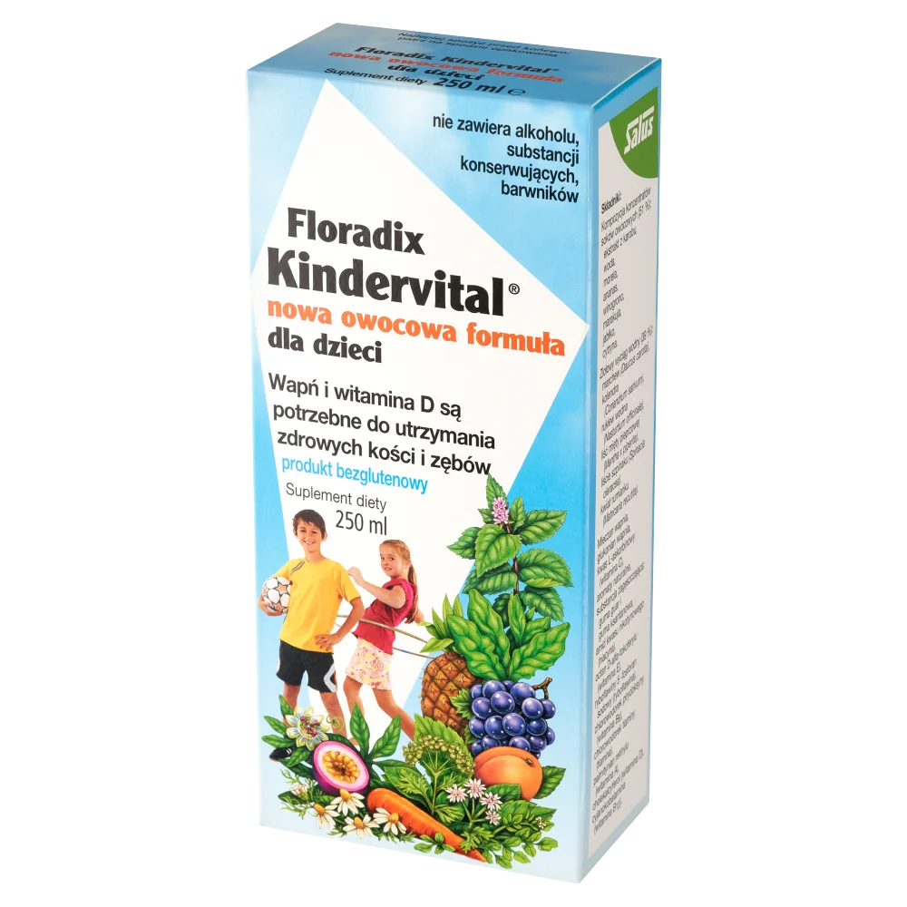 Floradix Kinder Nowa Owocowa Formuła suplement diety, 250 ml
