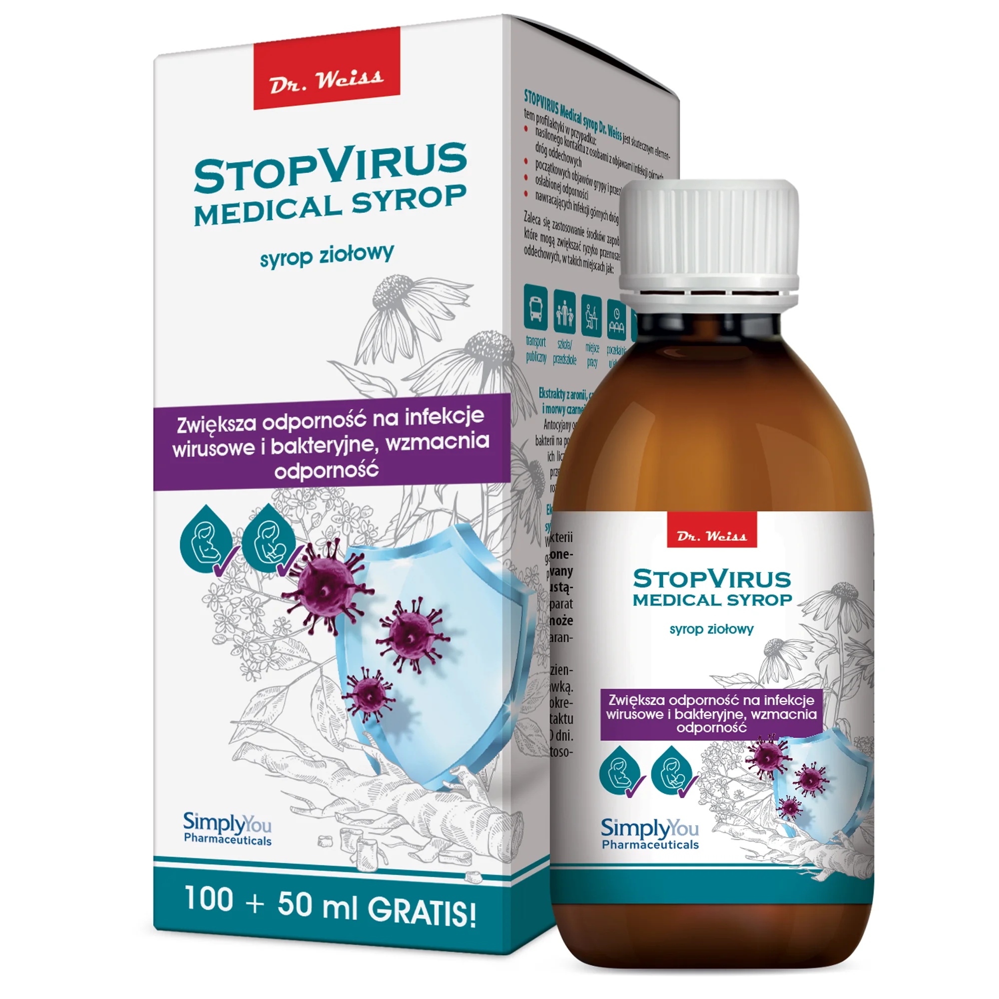 Dr. Weiss StopVirus Medical Syrop syrop ziołowy, 150 ml