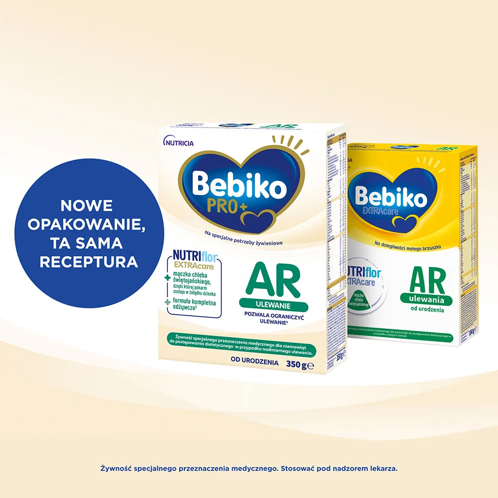 Bebiko PRO+ AR żywność specjalnego przeznaczenia dla niemowląt od urodzenia, 350g