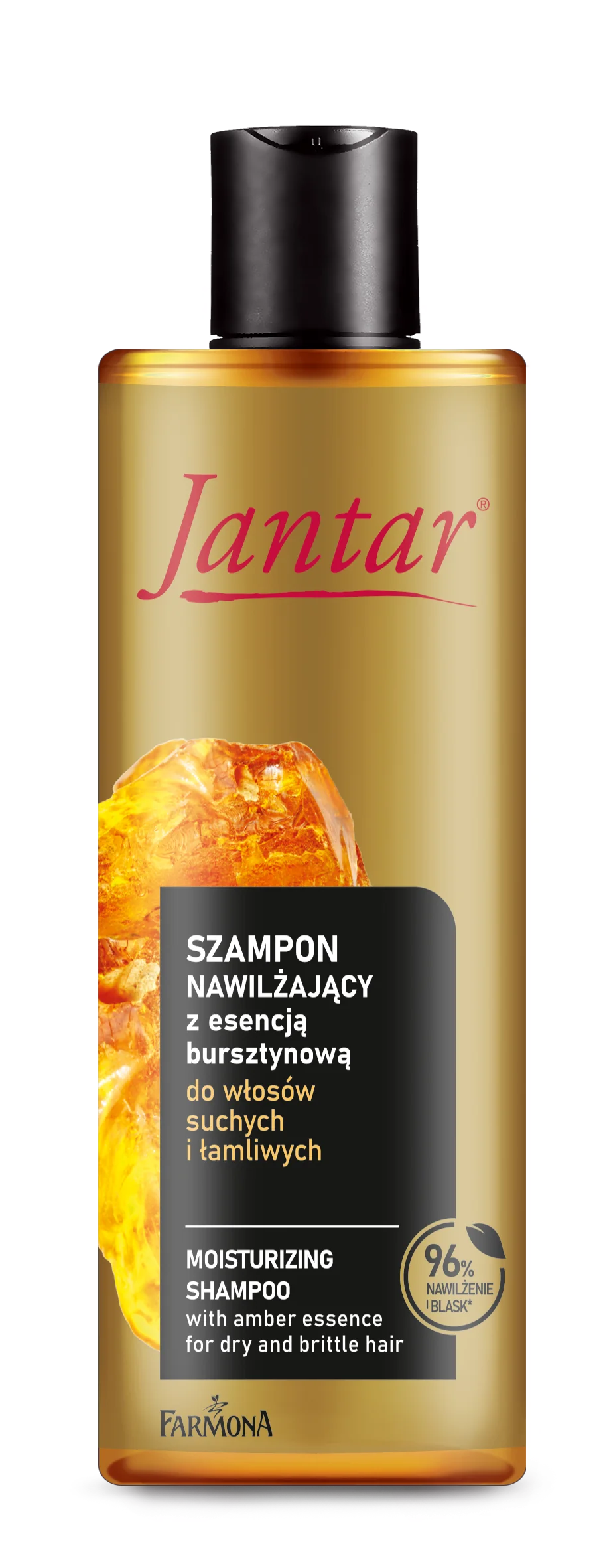 Jantar Szampon nawilżający z esencją bursztynową do włosów suchych i łamliwych, 300 ml