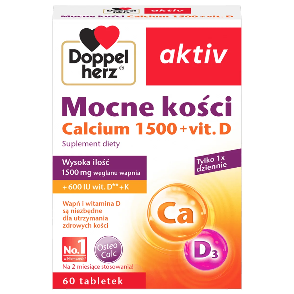 Doppelherz Aktiv Mocne kości 60 tabletek