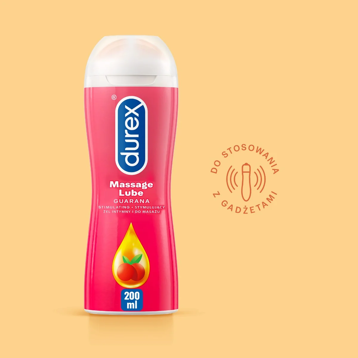 Durex Play Massage 2 w 1 stymulujący, nawilżający żel intymny z pobudzającą guaraną, 200 ml