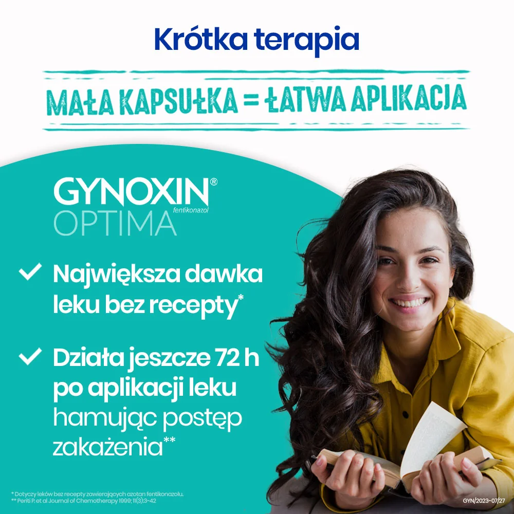 Gynoxin Optima 200 mg 3 kapsułki dopochwowe