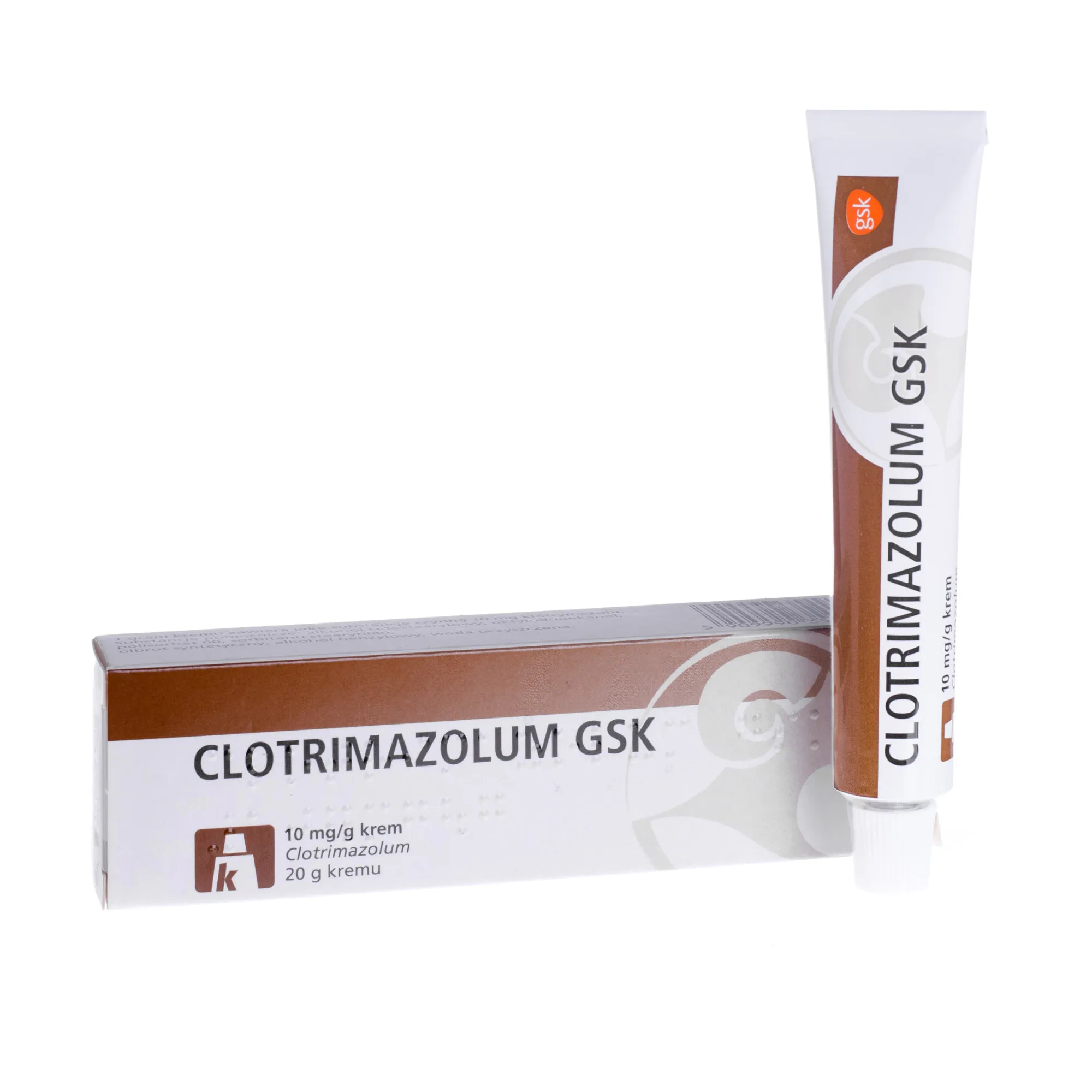 Clotrimazolum GSK, krem przeciwgrzybiczy, 20 g