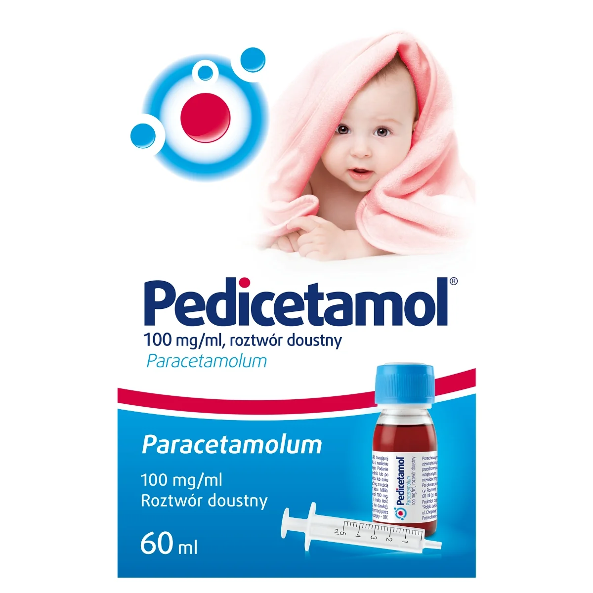 Pedicetamol 100 mg/ml, roztwór doustny, 60 ml