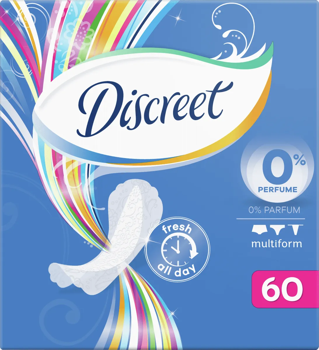 Discreet Multiform 0% Air, wkładki higieniczne, 60 sztuk
