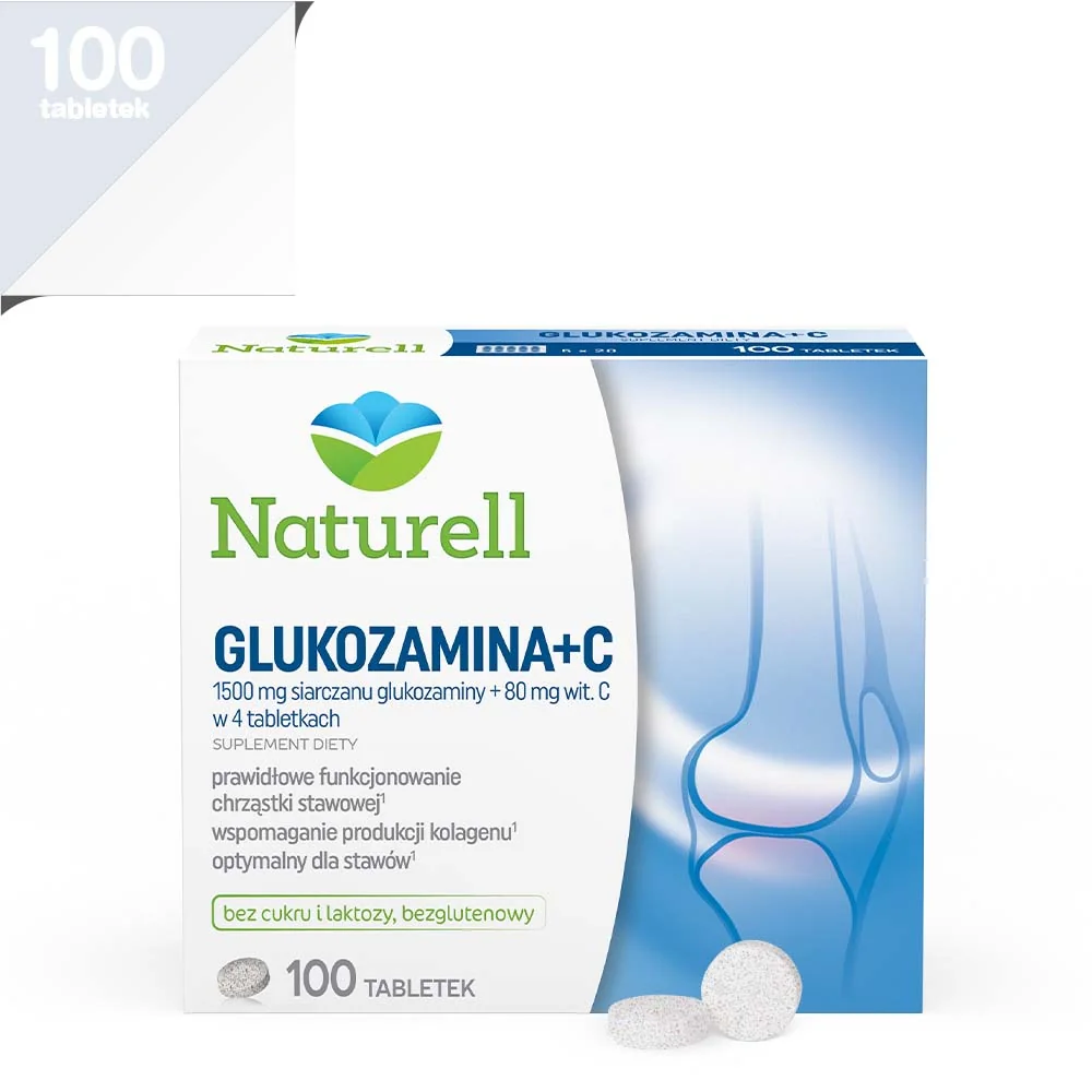 Naturell Glukozamina + C 100 tabletek