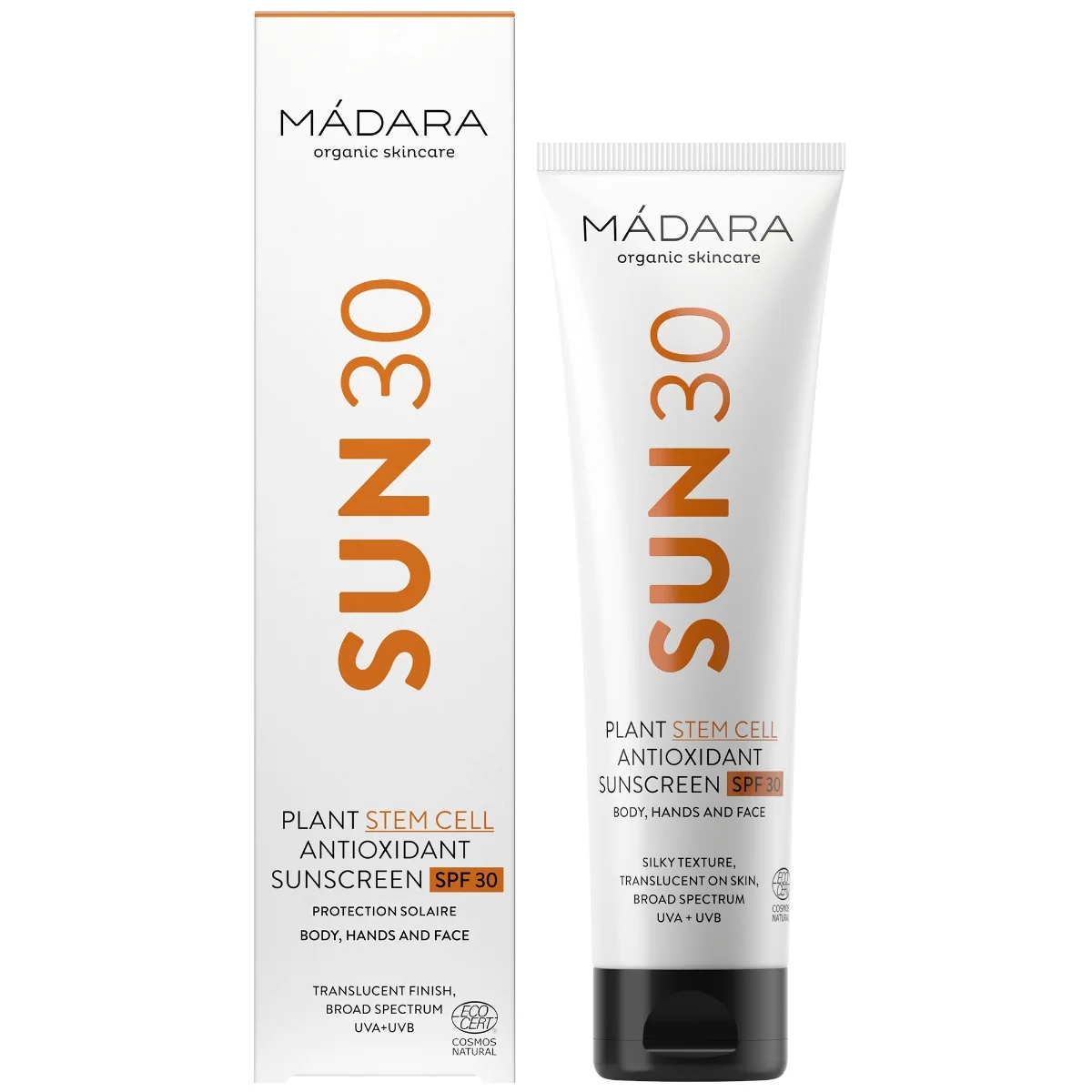 Madara Plant Stem Cell Antioxidant Sunscreen nawilżający krem przeciwsłoneczny do ciała SPF 30, 100 ml