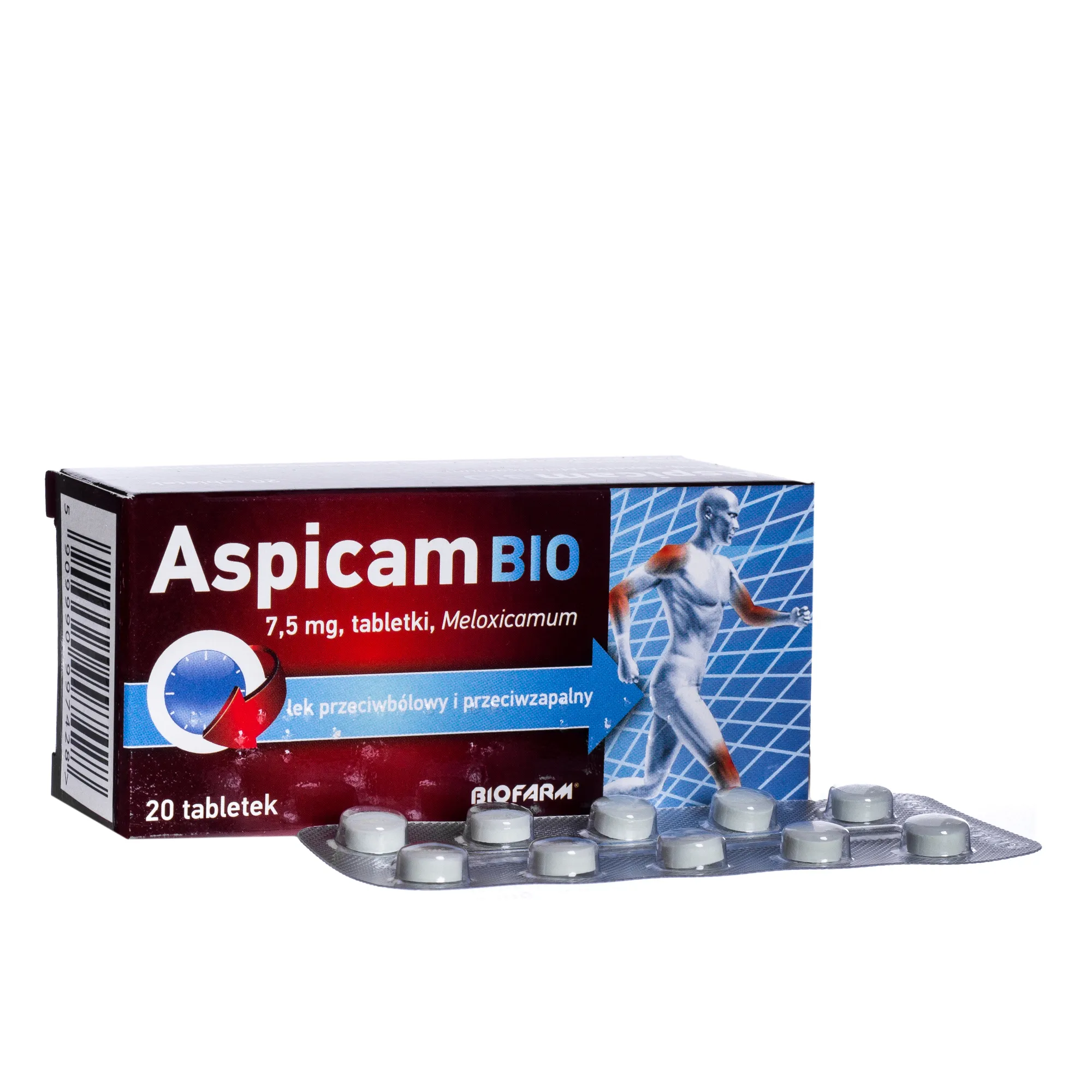 Aspicam Bio, lek przeciwbólowy, 20 tabletek