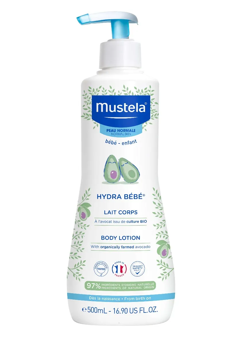 Mustela Hydra Bebe Duopak, mleczko do ciała, 500 ml + 500 ml