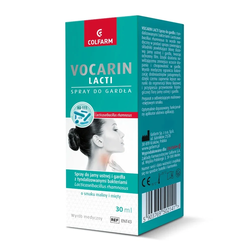 Colfarm Vocarin Lacti spray do gardła, 30 ml
