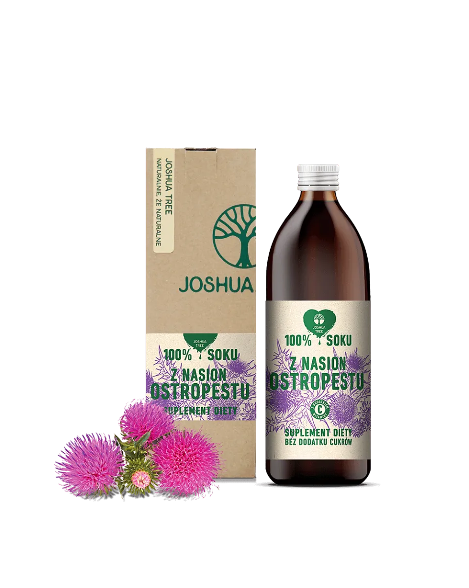 Joshua Tree sok z nasion ostropestu z dodatkiem witaminy C, suplement diety, 500 ml
