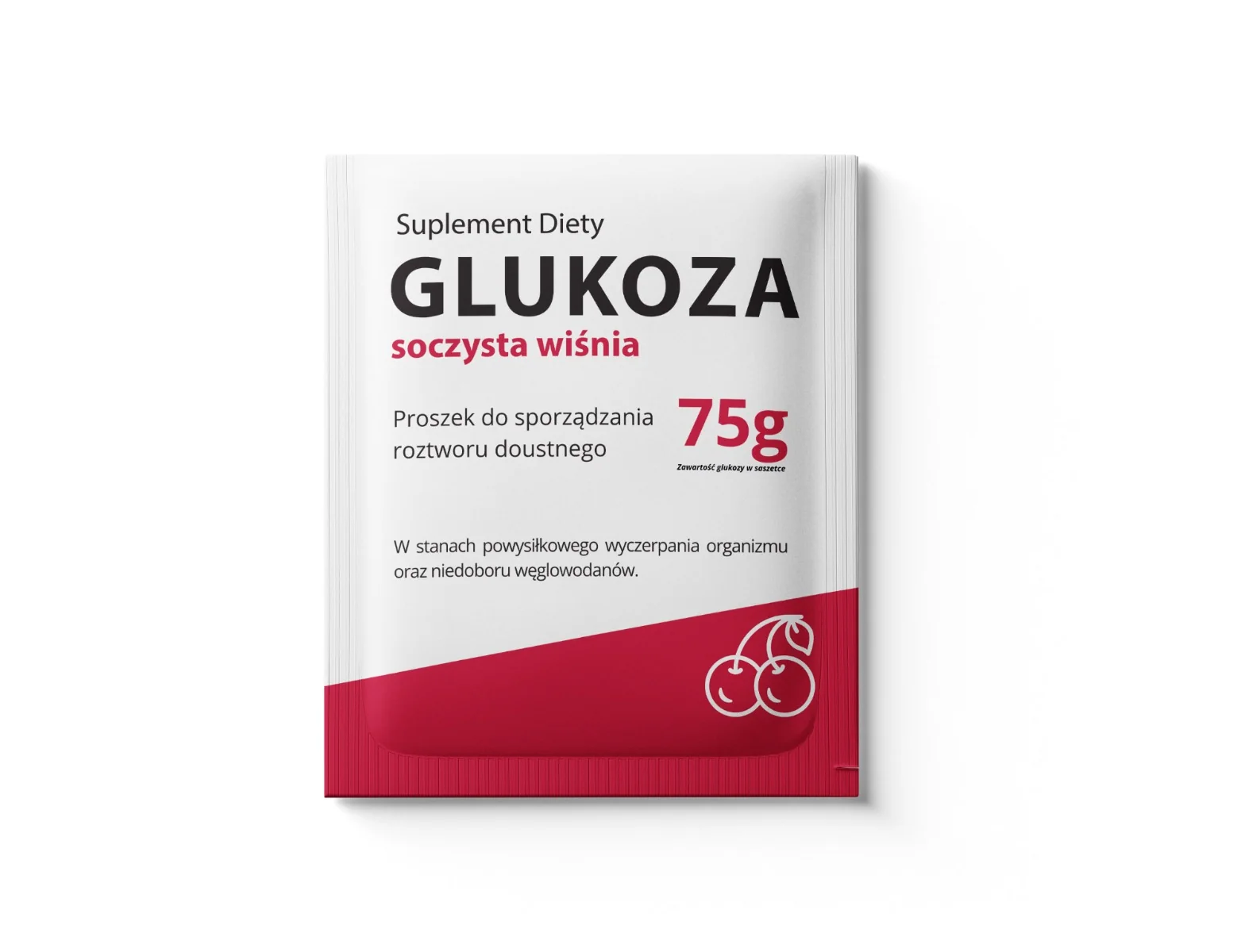 PahrmaDot Glukoza soczysta Wiśnia, proszek, 75 g