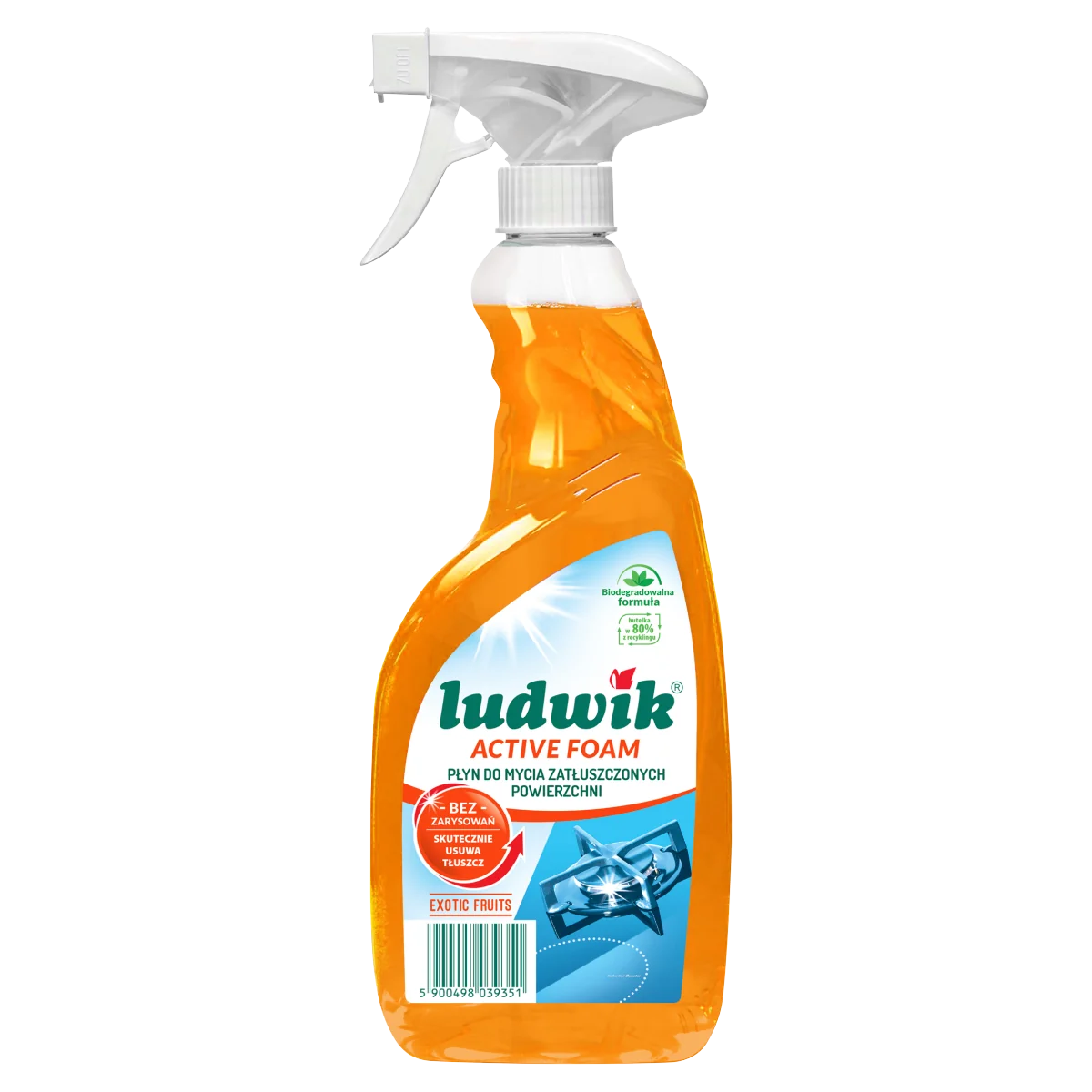 Ludwik Active Foam płyn do mycia zatłuszczonych powierzchni Exotic Fruits, 600 ml