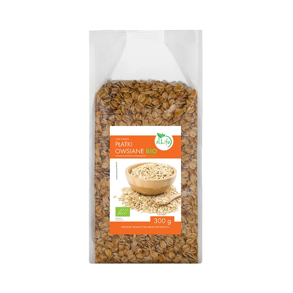BioLife BIO płatki owsiane ekologiczne, 300 g