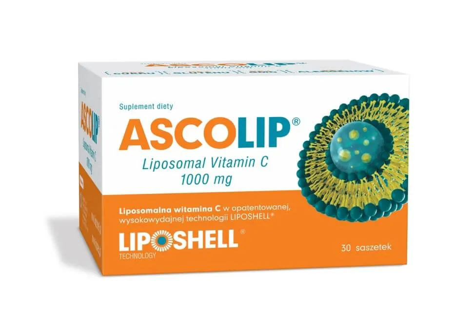Ascolip Liposomal Vitamin C, suplement diety, 30 saszetek 