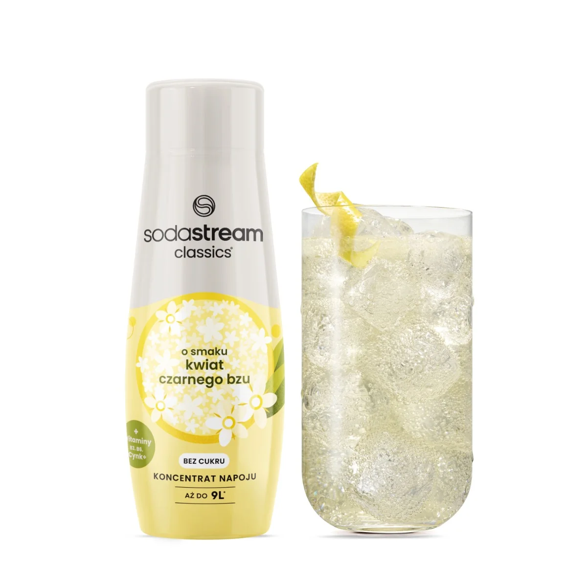 SodaStream syrop o smaku kwiatu czarnego bzu bez cukru, 440 ml