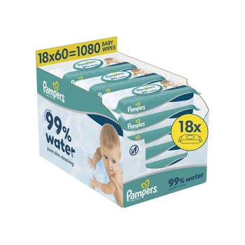 Pampers 99% Water chusteczki nawilżane dla dzieci, 18 x 60 sztuk