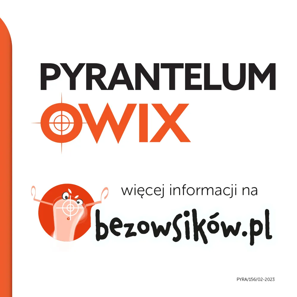 Pyrantelum Owix, 0,25mg/5ml, zawiesina doustna, 15 ml 