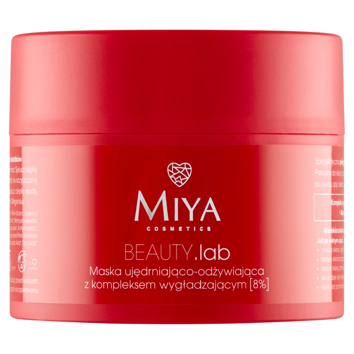 Miya BEAUTY.lab maska ujędrniająco-odżywiająca z kompleksem wygładzającym 8%, 50 ml