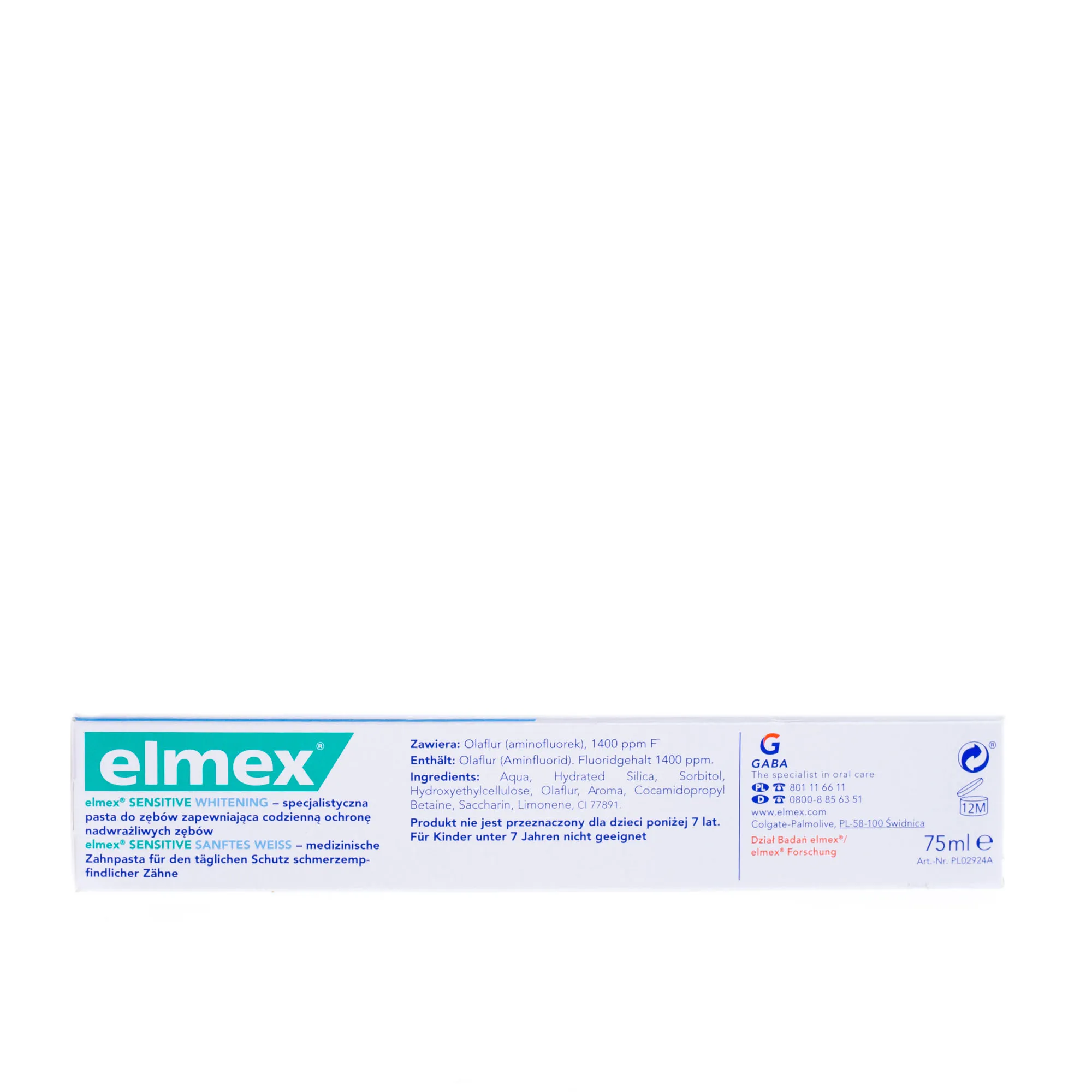 elmex® Sensitive Whitening pasta do zębów, 75 ml 