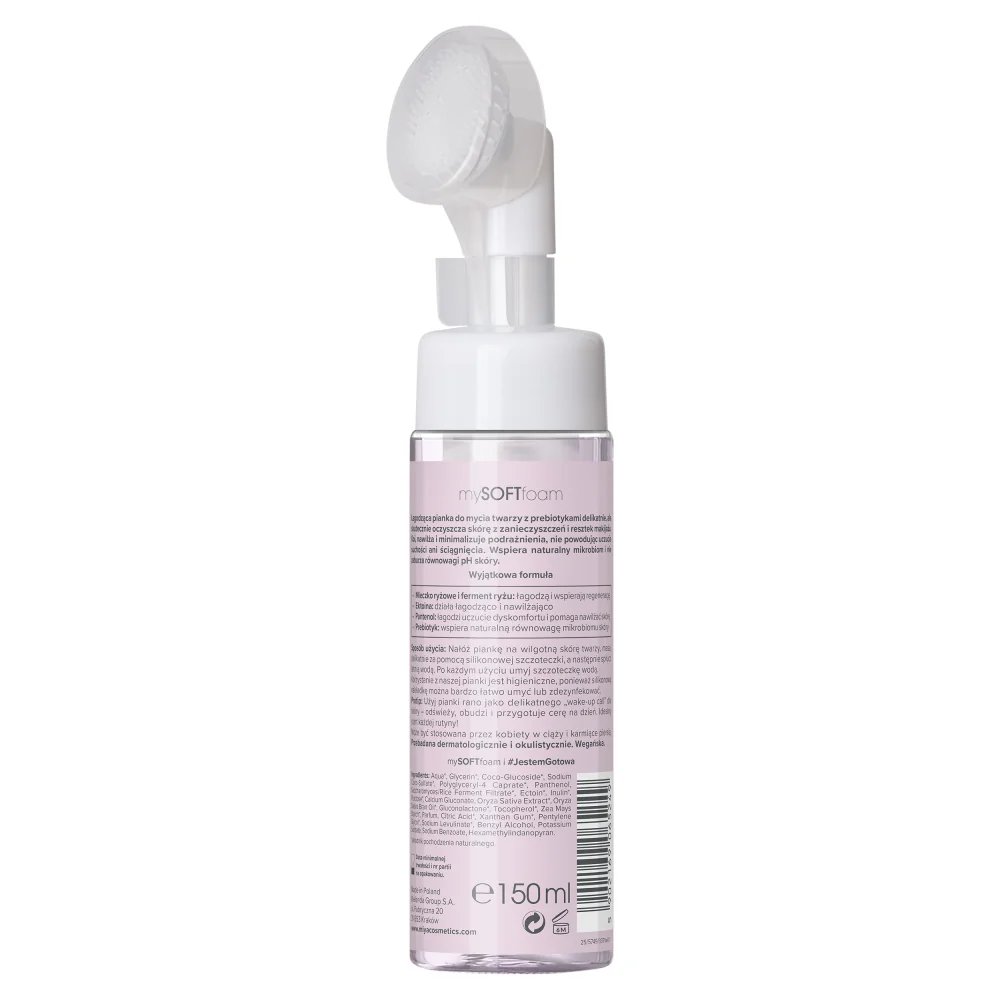 Miya mySOFTfoam łagodząca pianka do mycia twarzy z prebiotykami, 150 ml