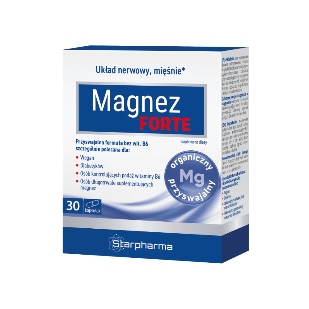 Magnez Strong Cytrynian magnezu, 30 kapsułek