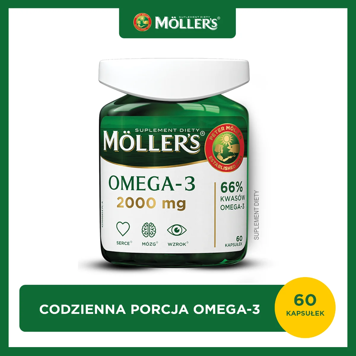 Moller's Omega-3 2000 mg 60 kapsułek