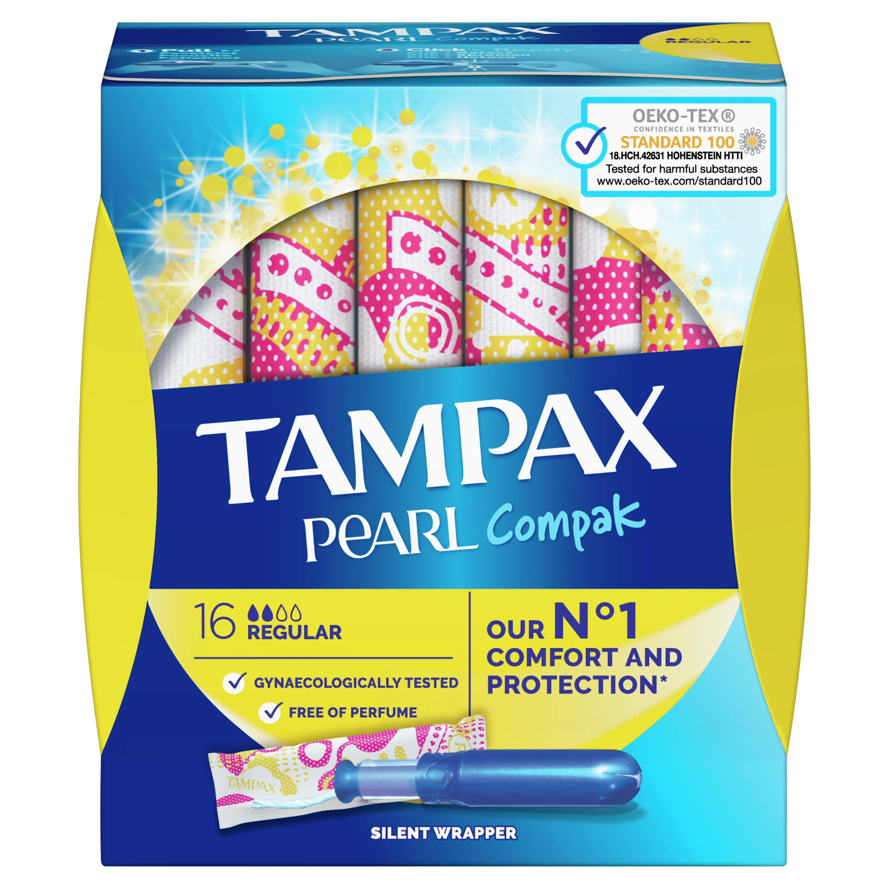 Tampax Compak Pearl Regular tampony z aplikatorem, 16 szt. 