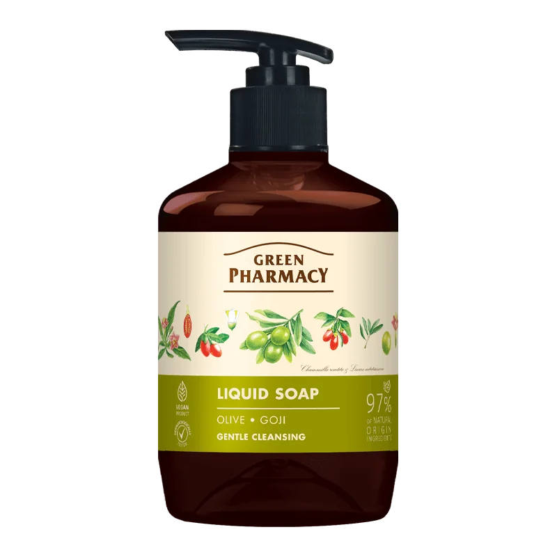 Green Pharmacy mydło w płynie oliwa i jagody goji, 460 ml