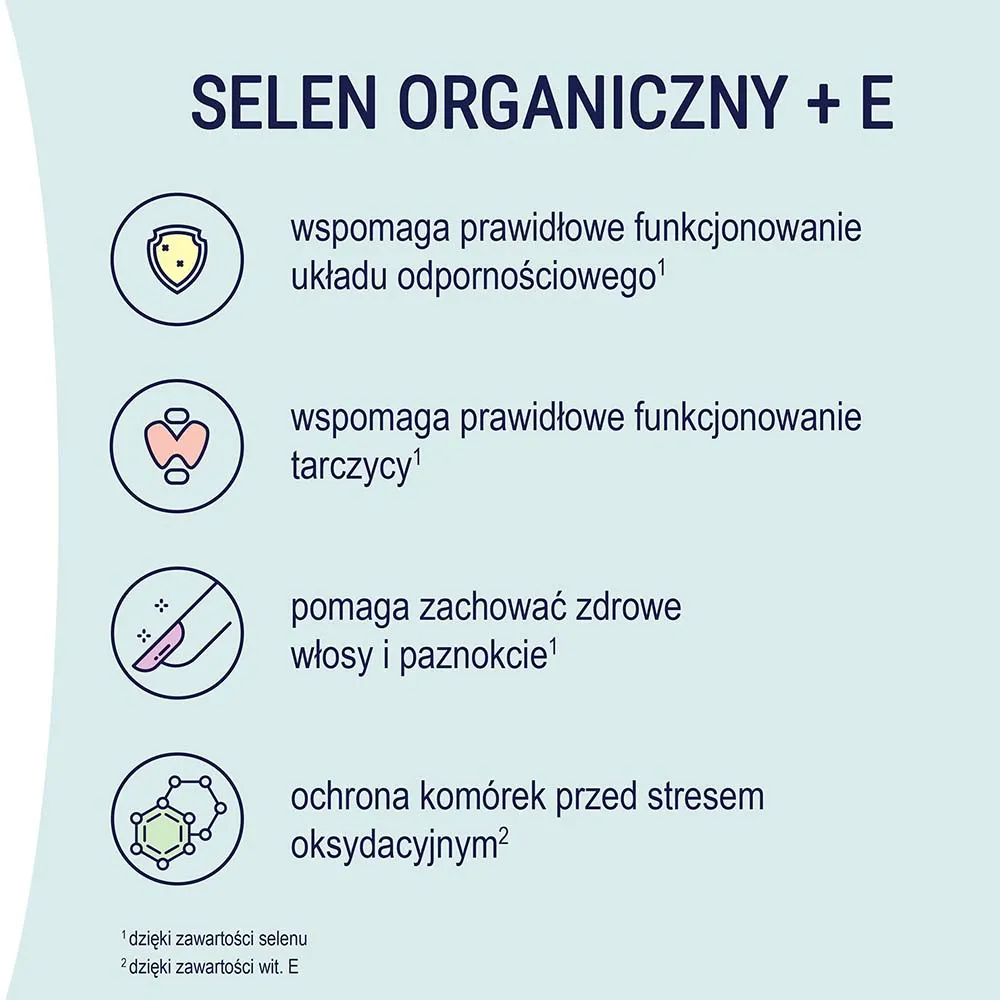 Naturell Selen organiczny z witaminą E, suplement diety, 60 tabletek do ssania 