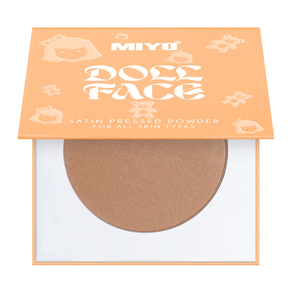 MIYO Doll Face Satin Powder puder prasowany do twarzy 04 Malibu, 7 g