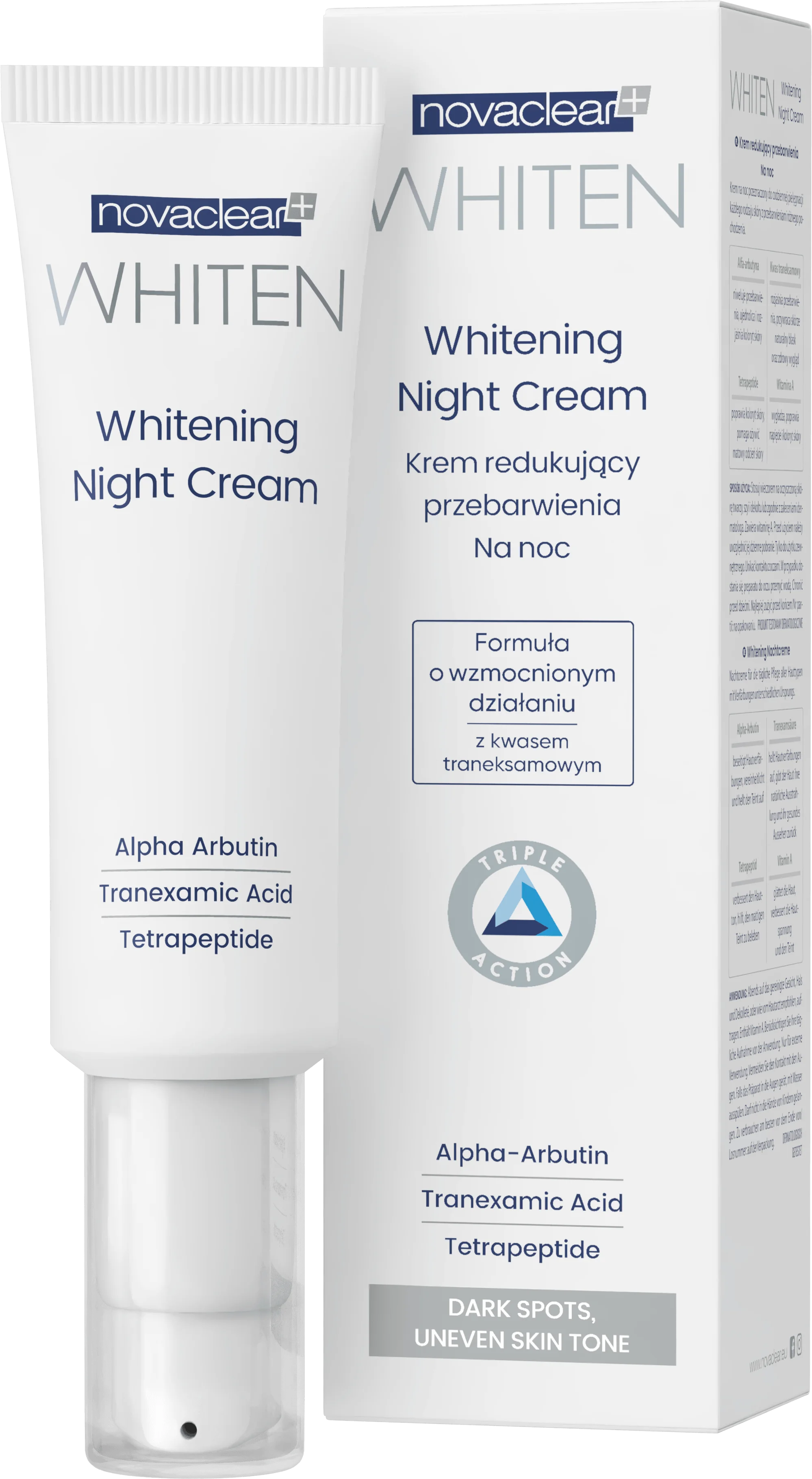 Equalan Novaclear Whiten Whitening Night Cream wybielający krem na noc, 50 ml