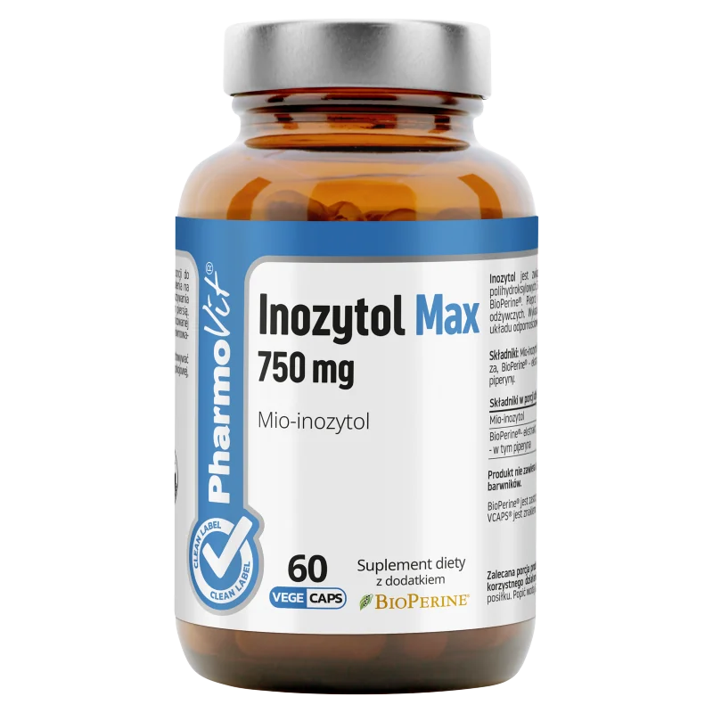 Pharmovit Inozytol Max 750 mg suplement diety, 60 kapsułek