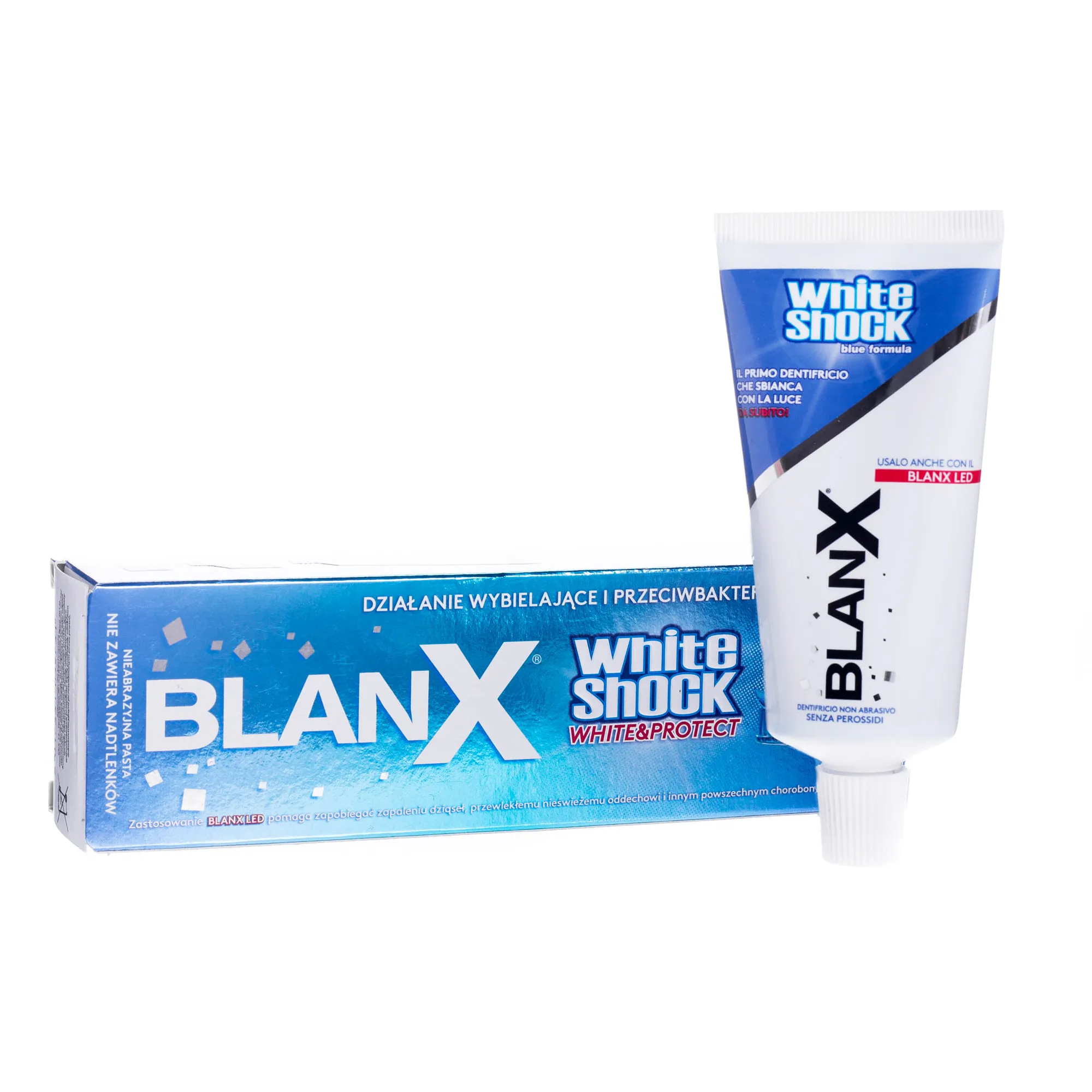 BlanX White Shock, pasta do zębów plus Blanx LED, 50 ml